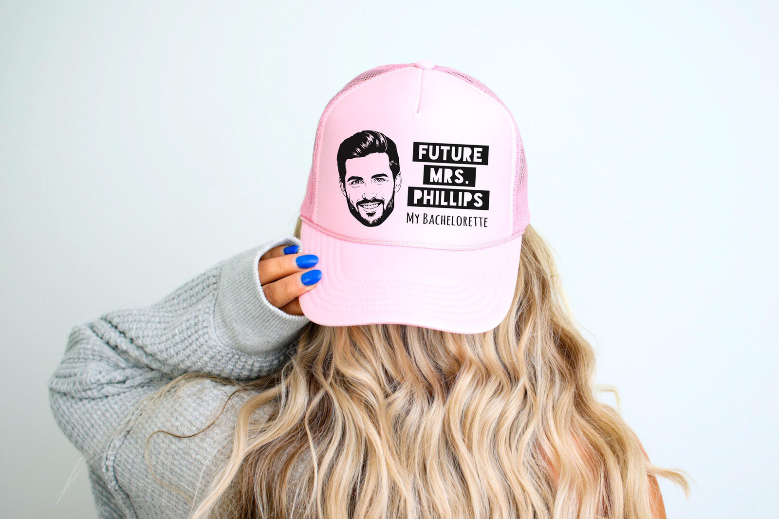Custom Future Mrs. Caricature Trucker Hat | Bachelorette Party Gift