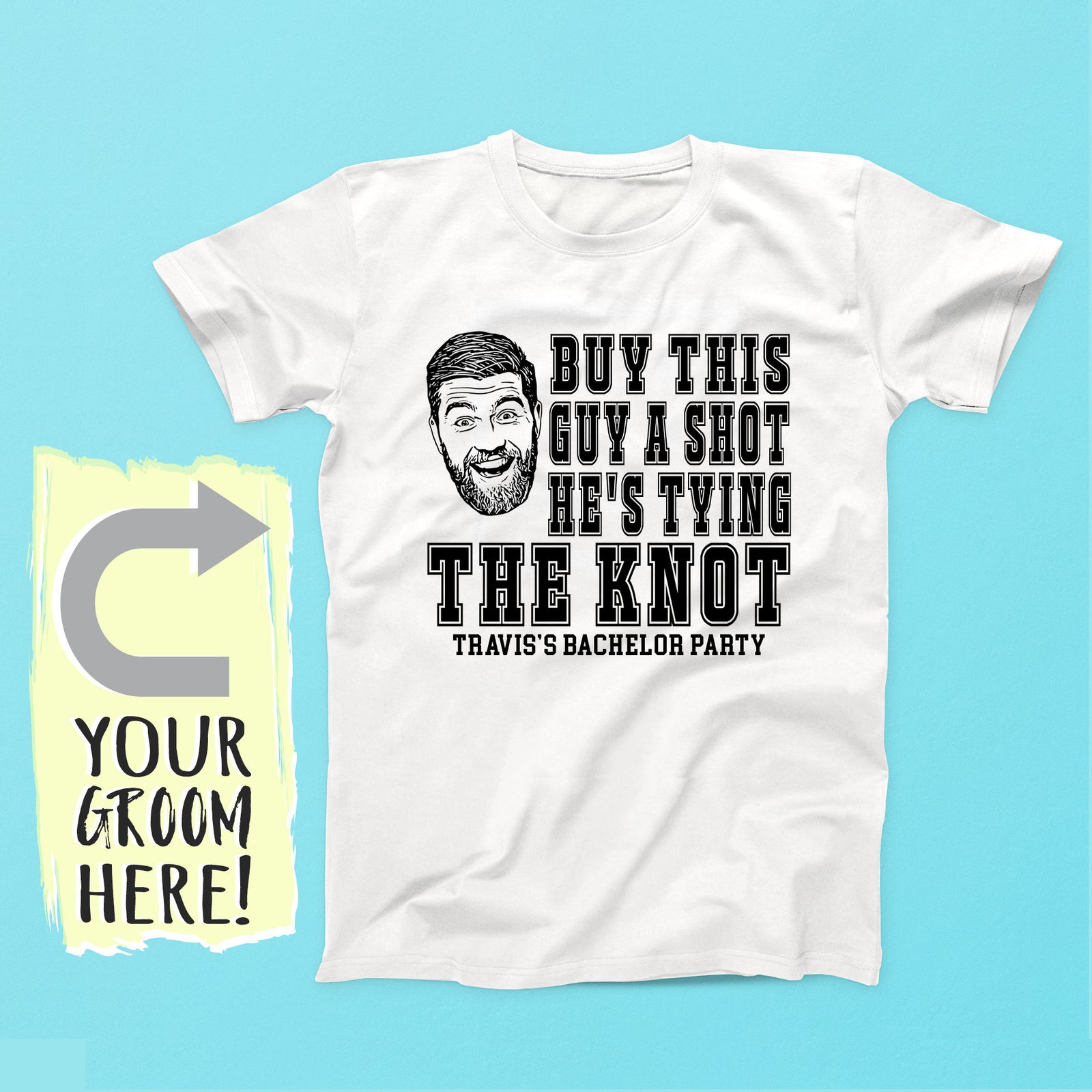 Bachelor Party Shirt – Custom Photo Print, Personalized Groom & Groomsmen Tee