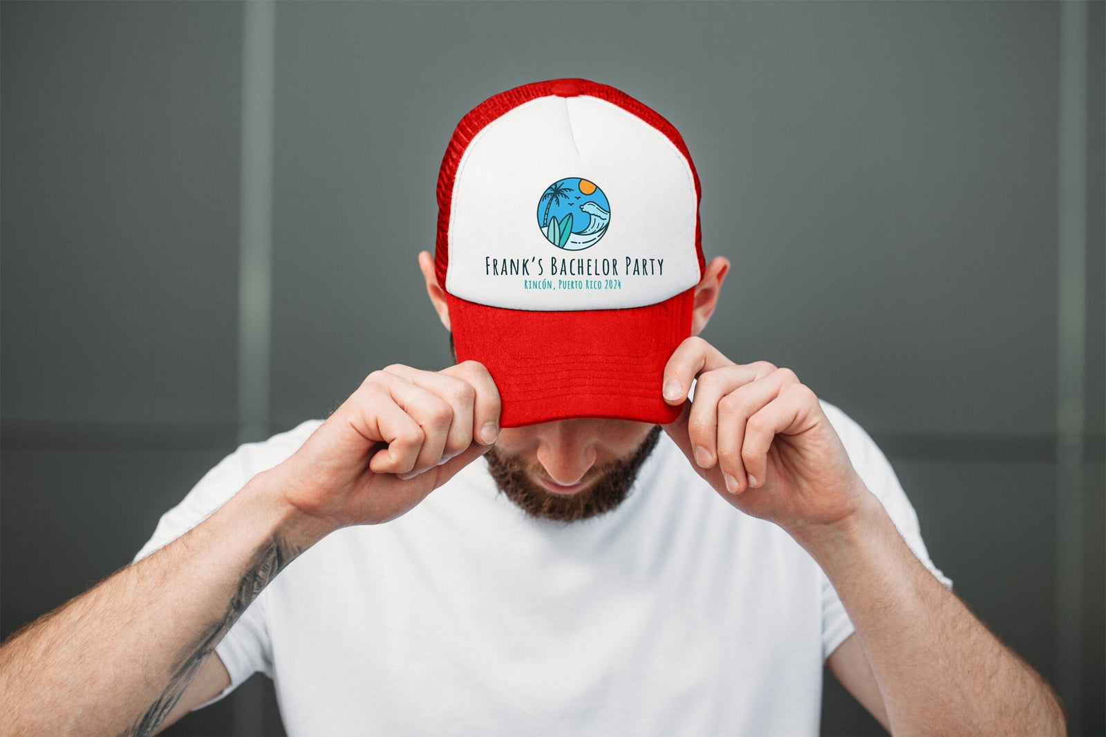 Custom Bachelor Party Hat – Personalized Trucker Hat With Adjustable Snapback