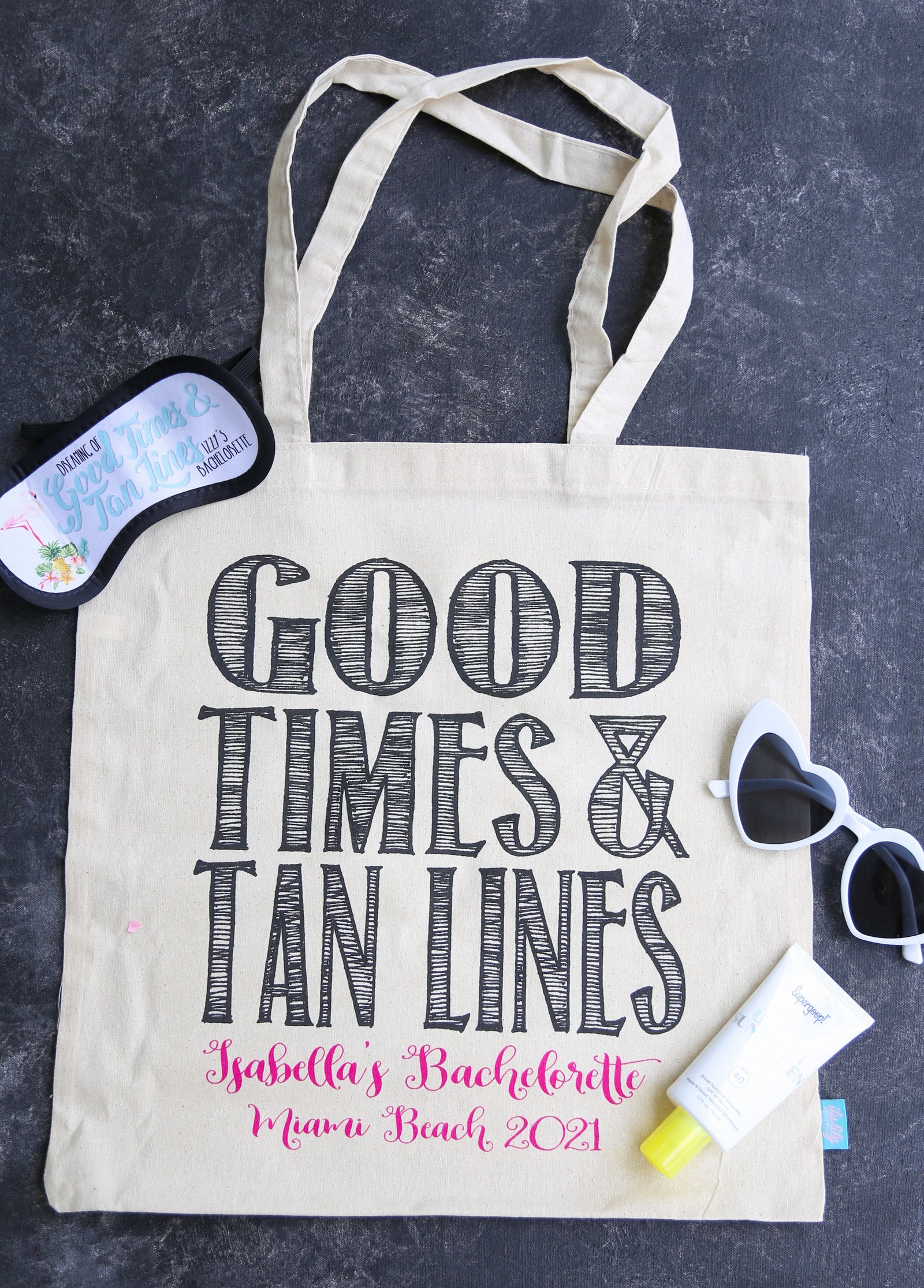 Personalized Canvas Tote Bag for Bachelorette Parties by Ilu.Lily