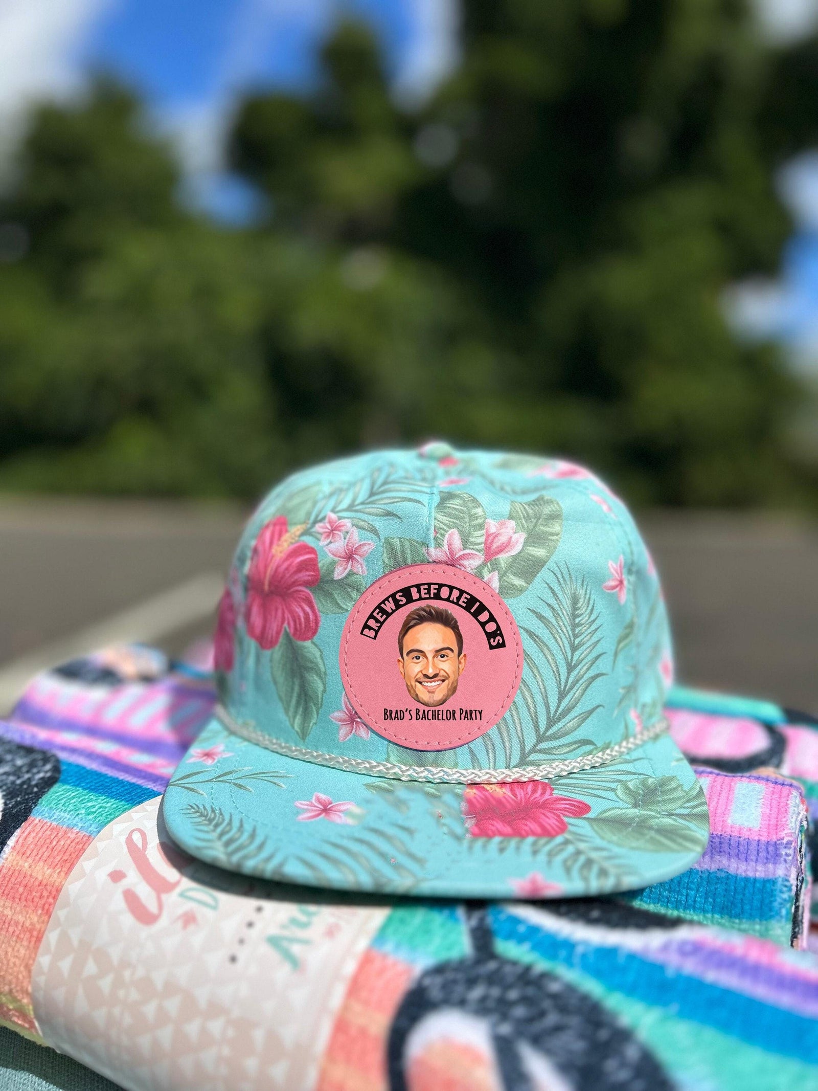 Bachelor Party Hat - Custom Photo Patch Snapback | Brews Before I Dos Groomsmen Hats
