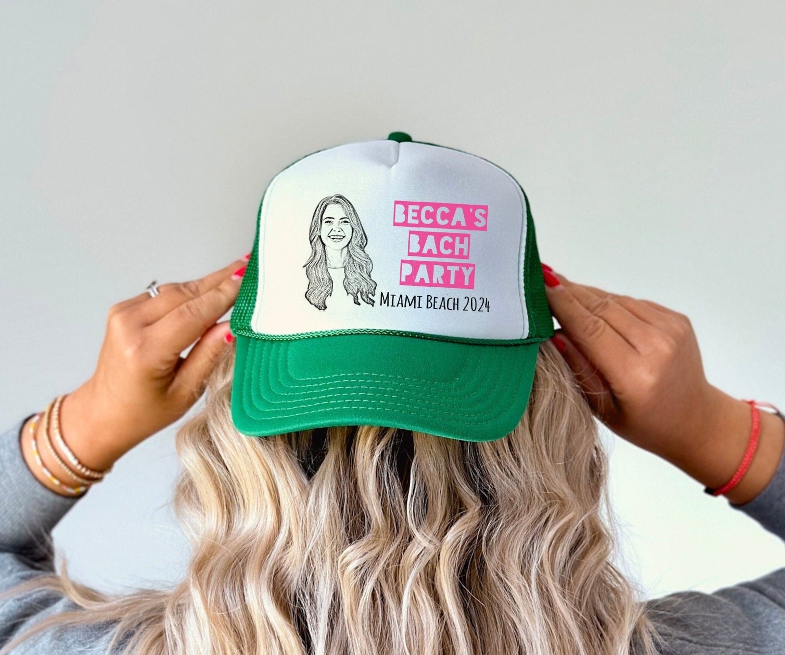 Custom Trucker Hat for Bachelorette Parties by Ilu.Lily