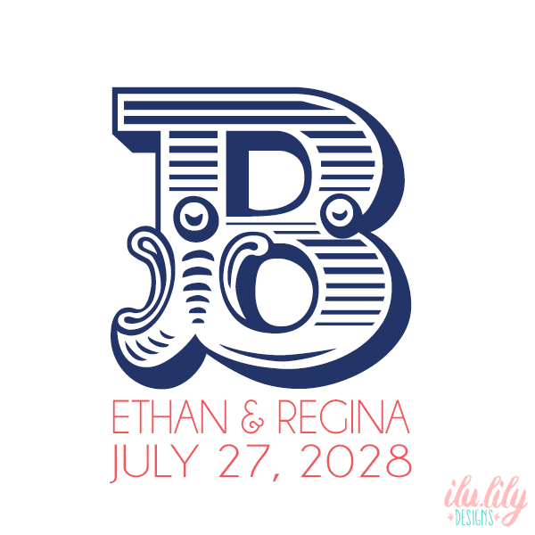 Wedding Welcome Favor Bag | Initial Monogram