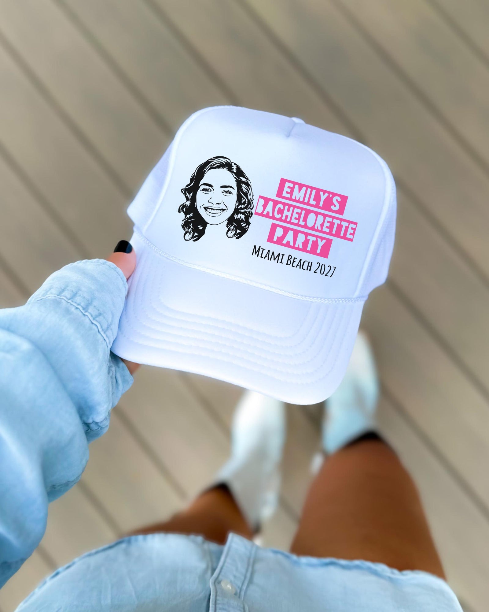 Custom Bride Caricature Trucker Hat | Bachelorette Party Gift
