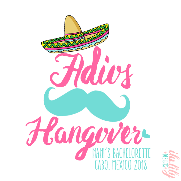 Bachelorette Party Hangover Kit Favor Bag | Mexico Bachelorette | Adios Hangover
