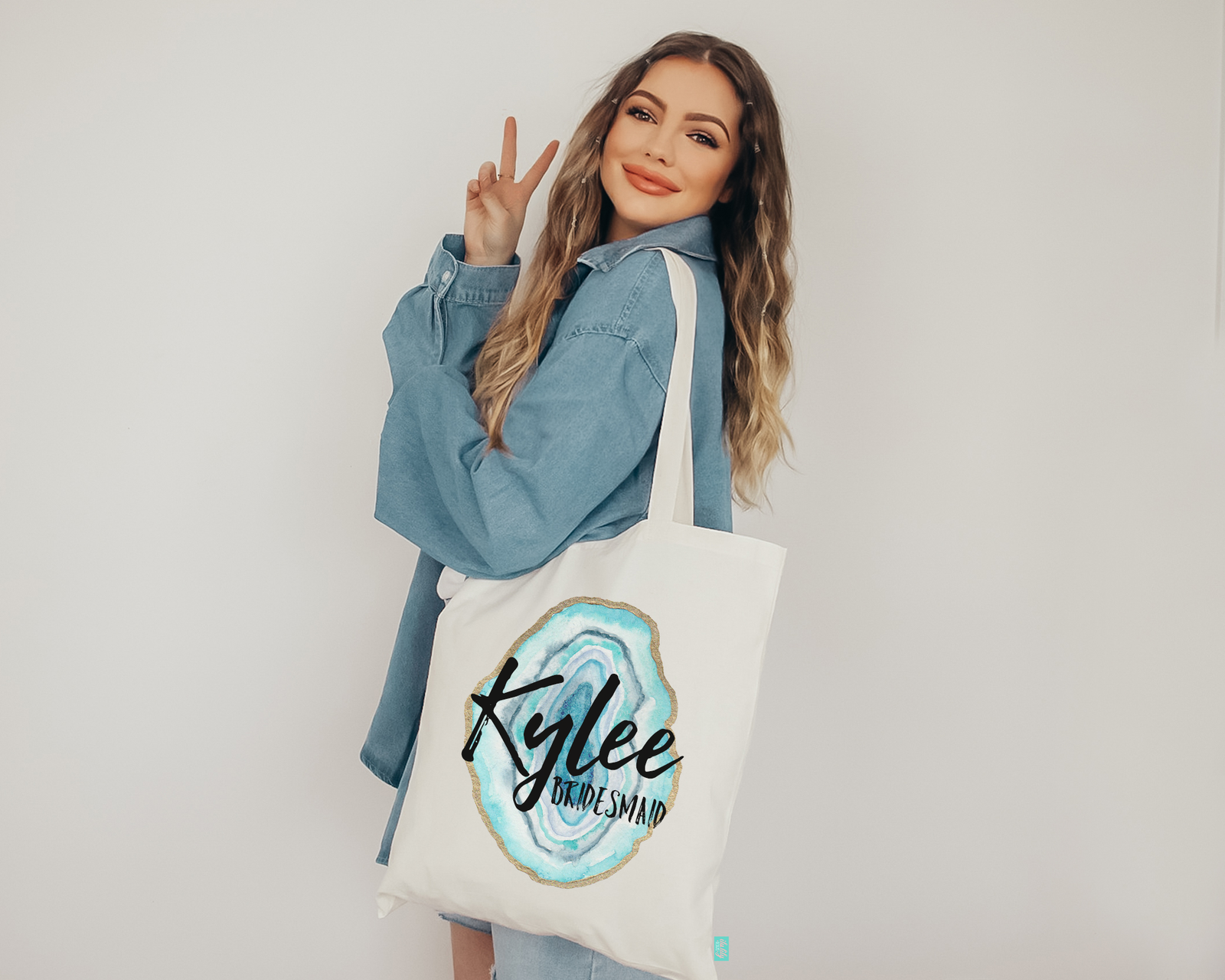 Bridal Party Tote Bags | Personalized Tote Bags | Agate Slices