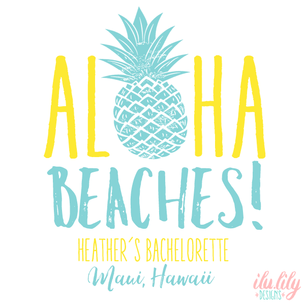 Beach Personalized Canvas Tote Bag for Bachelorette Parties by Ilu.Lily