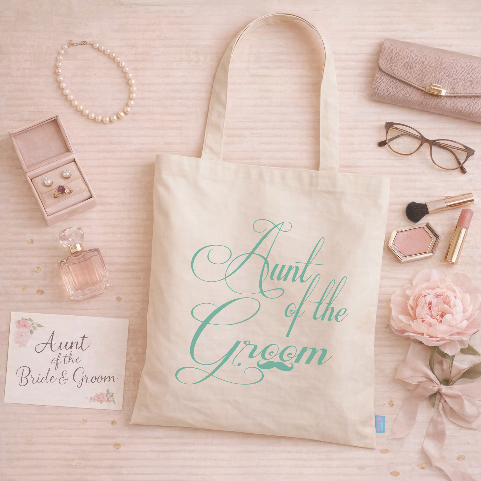 Personalized Canvas Tote Bag for Brides by Ilu.Lily