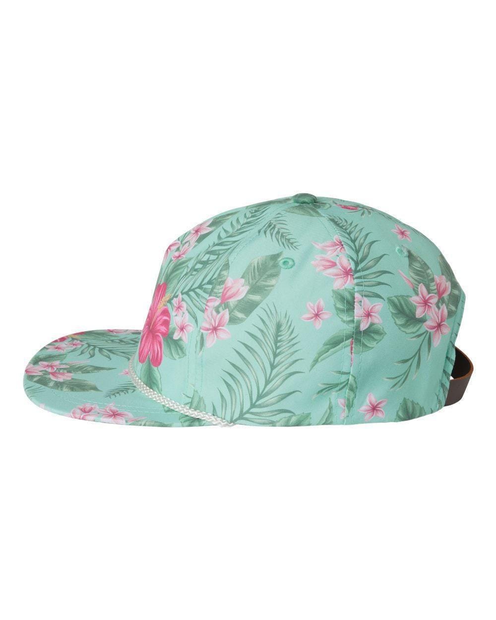 Bachelor Party Hat - Custom Beach Tropical Snapback With Leather Patch