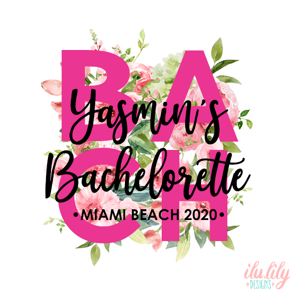 Personalized Canvas Tote Bag for Bachelorette Parties by Ilu.Lily