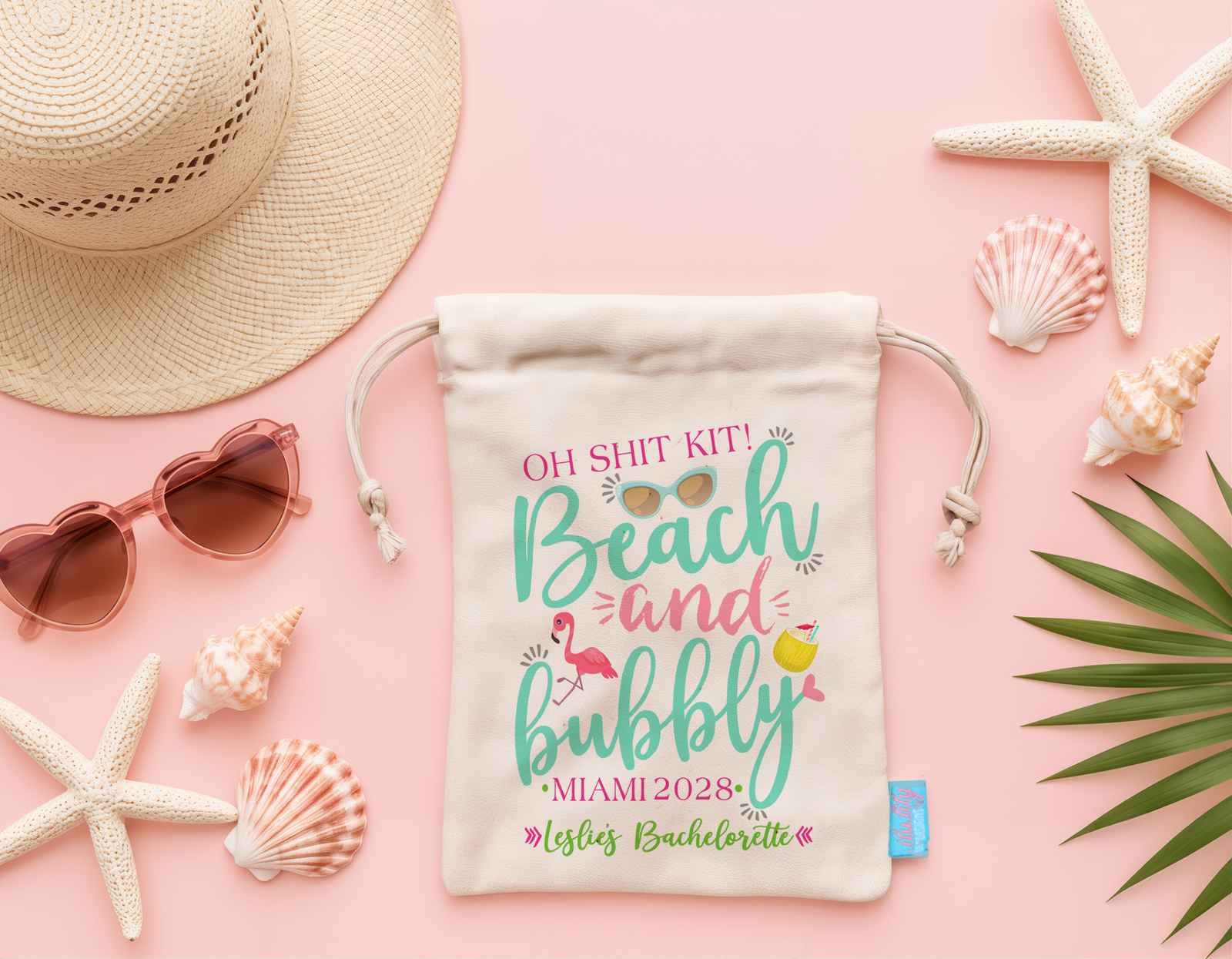 Bachelorette Party Hangover Kit | Girls Trip Beach Favor Bag | Beach and Bubbly