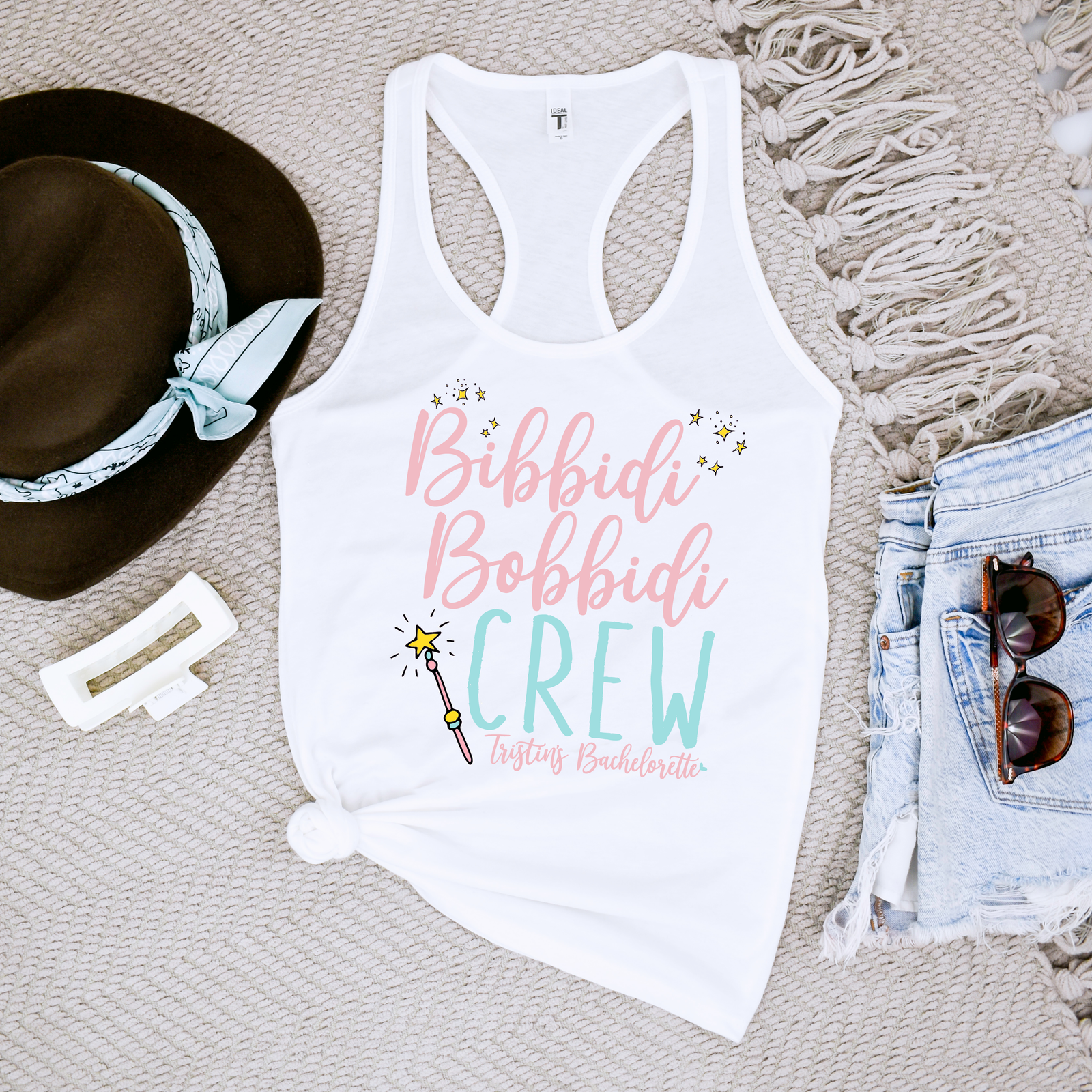 Bibbidi Bobbidi Crew | Disney Bachelorette Racerback Tank Top