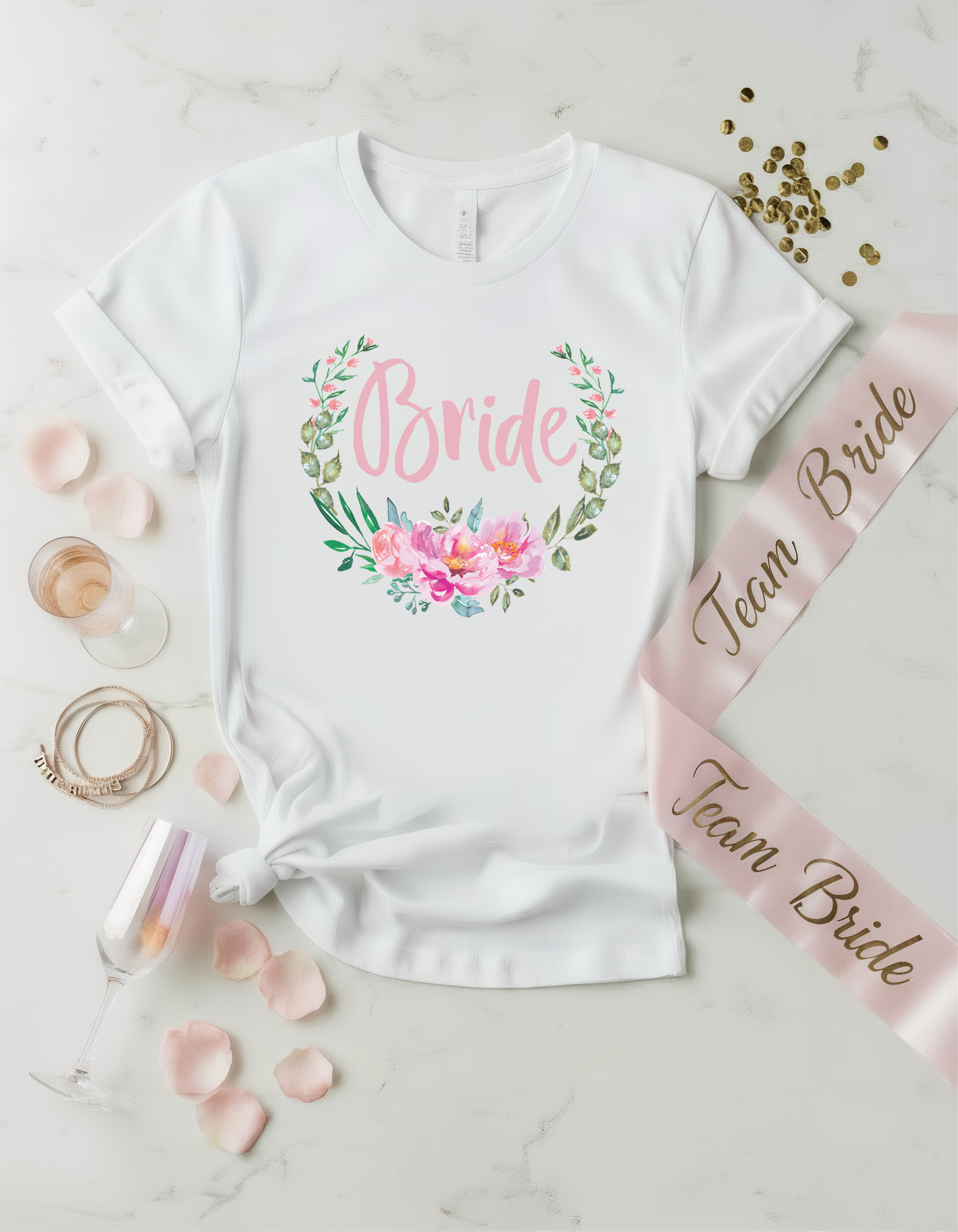 Bride Racerback Tank Top | Bridal Party Shirts | Laurel Wreath Bride