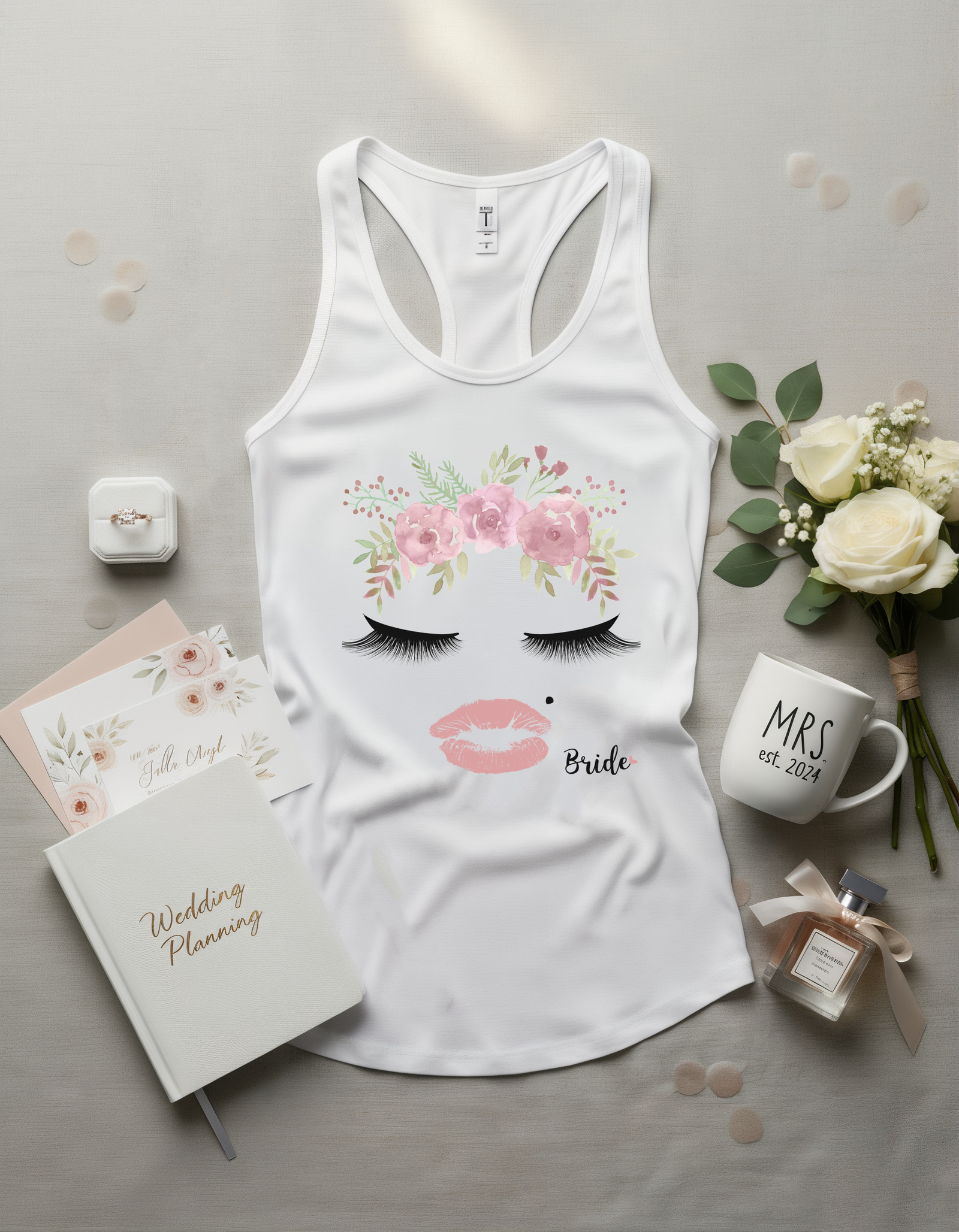 Bride Tank Top – Personalized Bridal Party Shirts | Soft Cotton Blend Tee