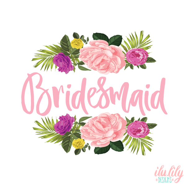 Bridal Party Racerback Tank Top | Floral Bridesmaid