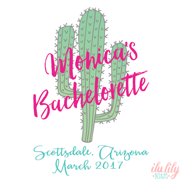 Scottsdale Personalized Canvas Tote Bag for Bachelorette Parties by Ilu.Lily