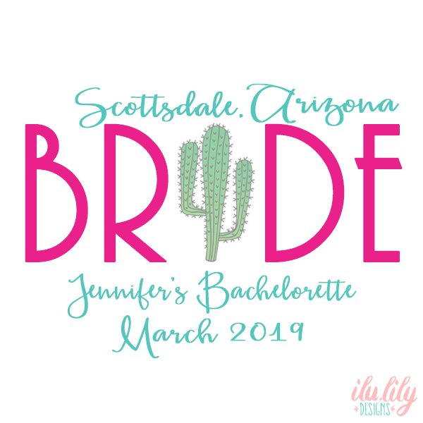 Bridal Party Tank Tops – Personalized Bride Tribe Racerback Shirts Scottsdale AZ