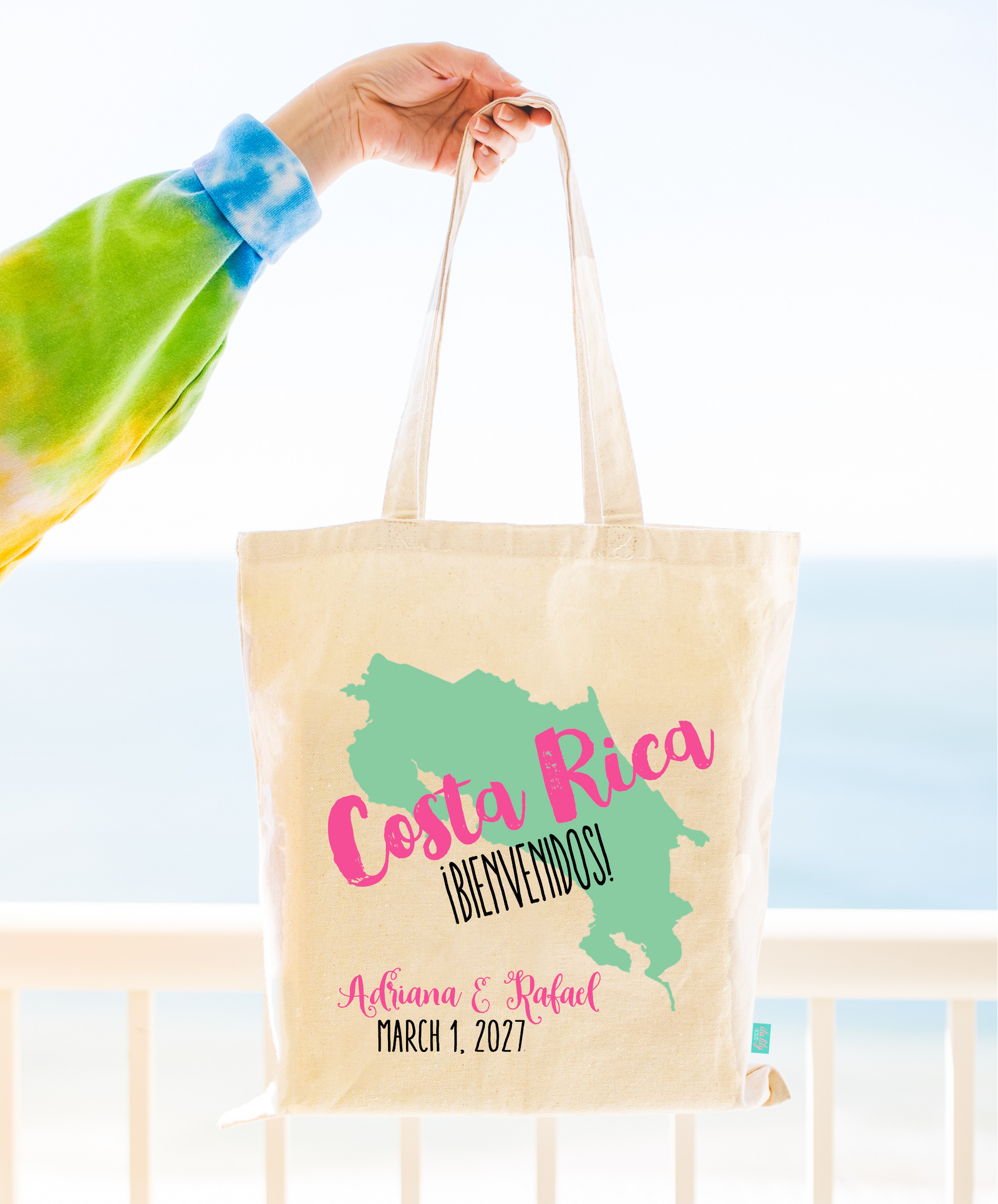 Destination Wedding Tote Bag | Destination Map Bold