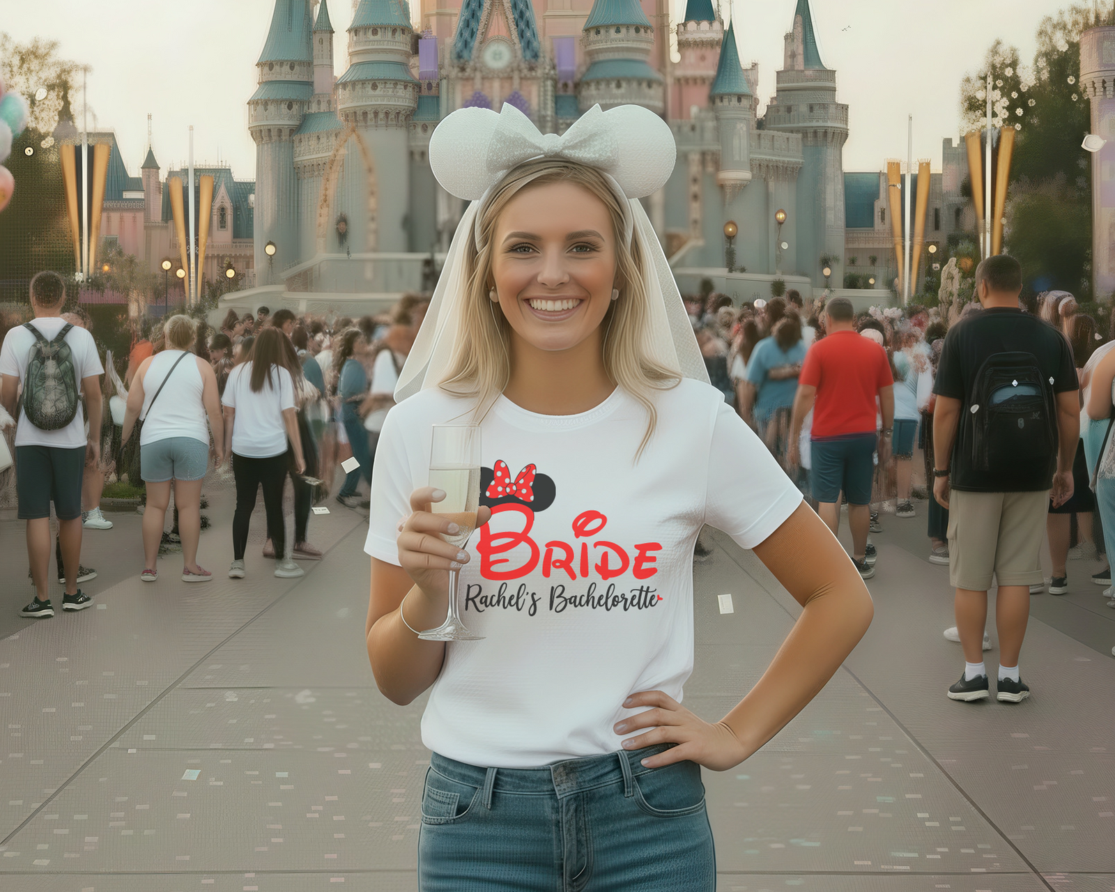 Bachelorette Party T-Shirt – Disney Bachelorette Mouse Ears Bride Tee