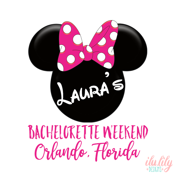 Disney Personalized Canvas Tote Bag for Bachelorette Parties by Ilu.Lily