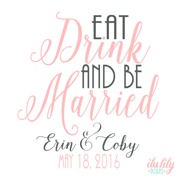 Wedding Tote Bag | Eat, Drink, and Be Married