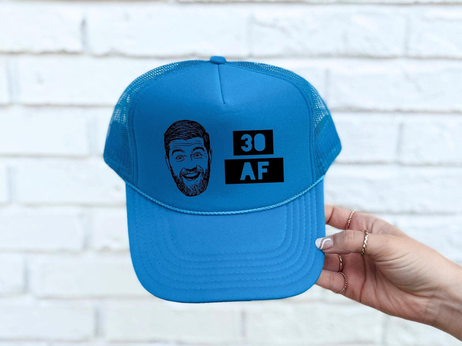 Custom Caricature Hat – Birthday Party Hats | Adjustable Snapback Trucker Hat