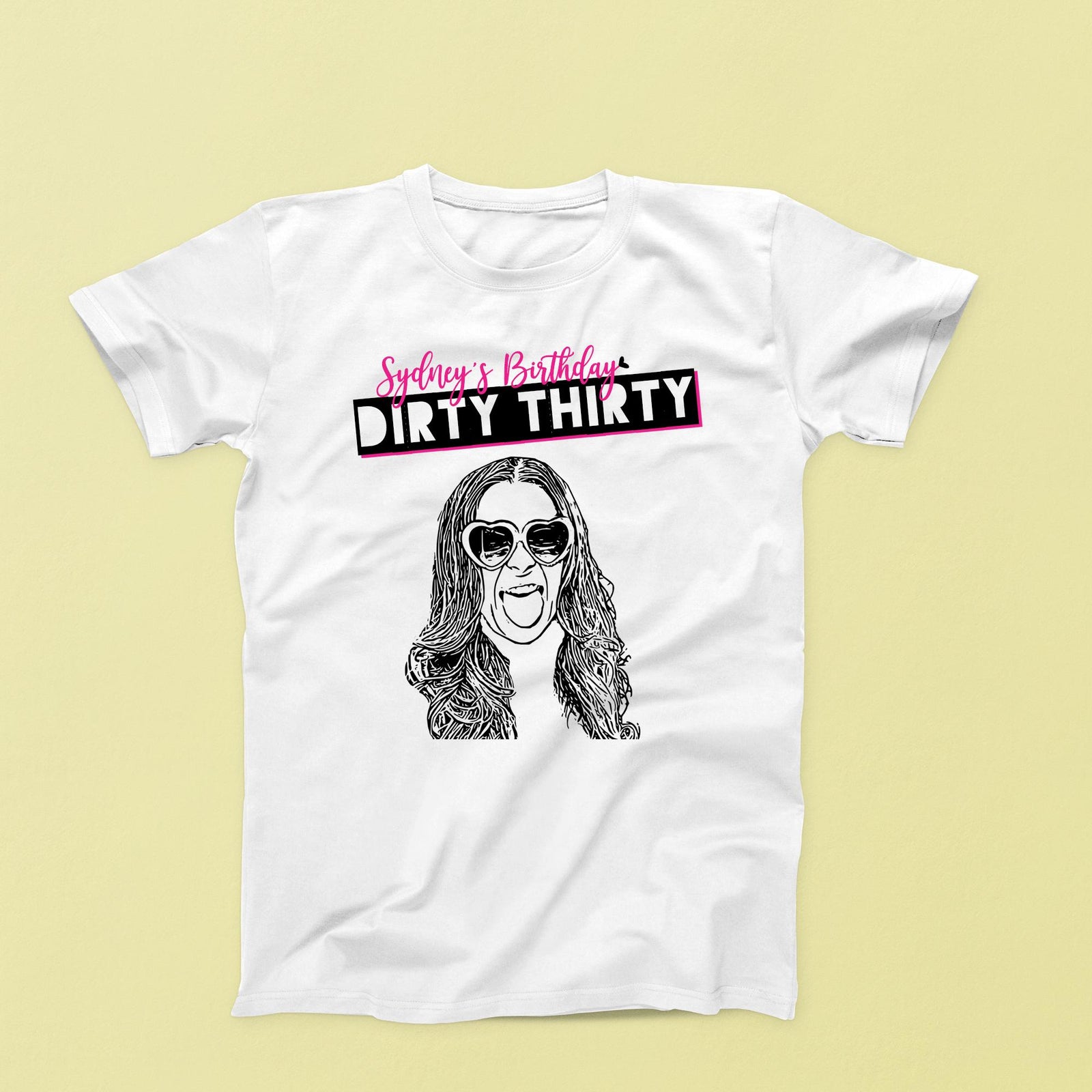 Custom Caricature T-Shirt | 30th Birthday Party Shirt - Funny Personalized Tee