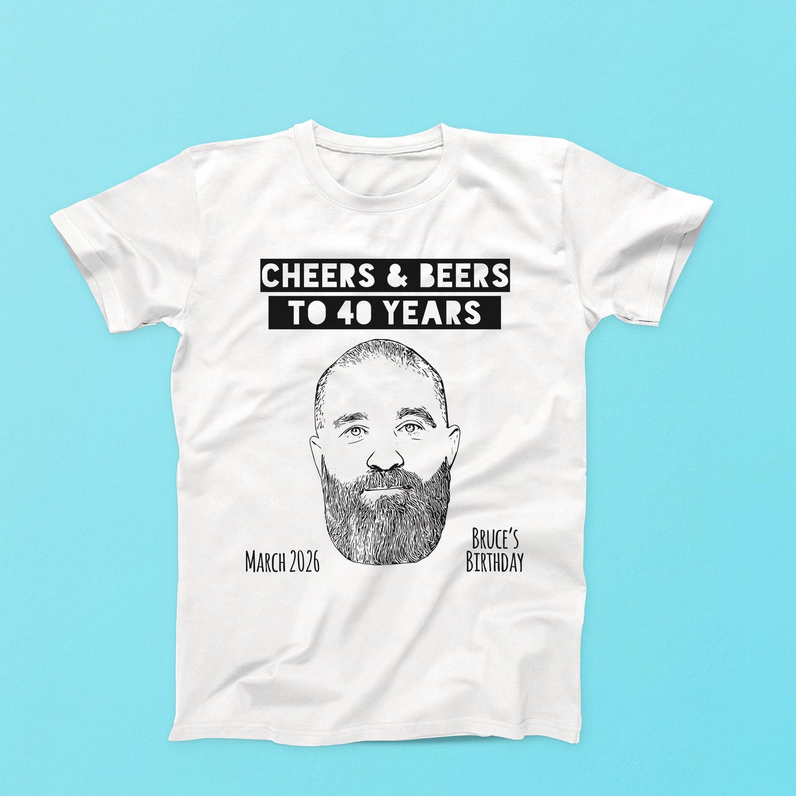 Custom Birthday T-Shirt – Personalized Party Tee With Custom Caricature Design