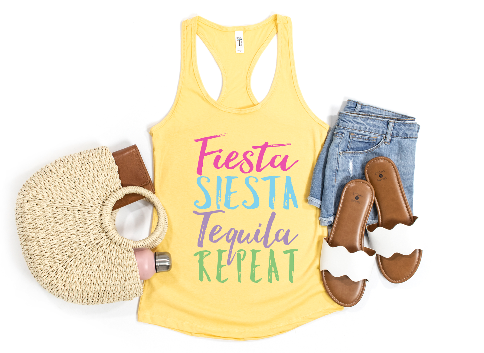 Bachelorette Party Racerback Tank Top | Fiesta Siesta Tequila Repeat