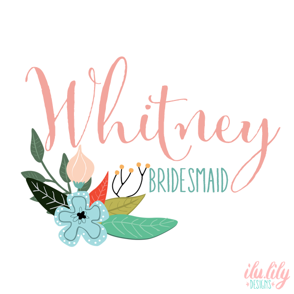 Personalized Canvas Tote Bag for Bridesmaids by Ilu.Lily