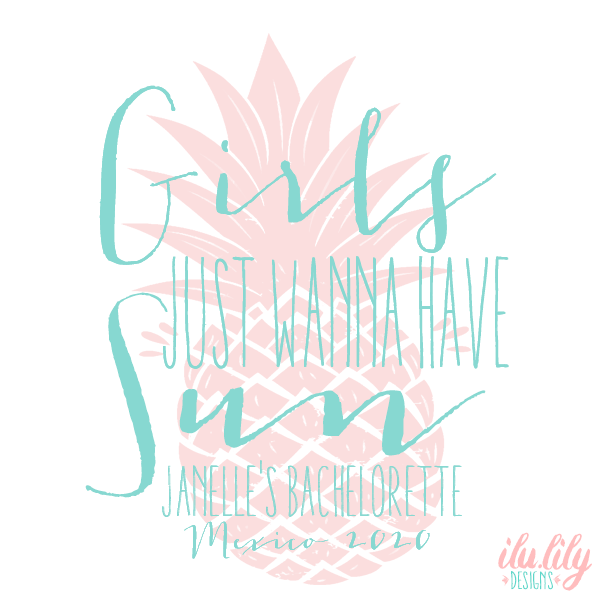 Beach Personalized Canvas Tote Bag for Bachelorette Parties by Ilu.Lily