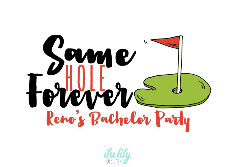 Same Hole Forever Personalized Bachelor Party Polo