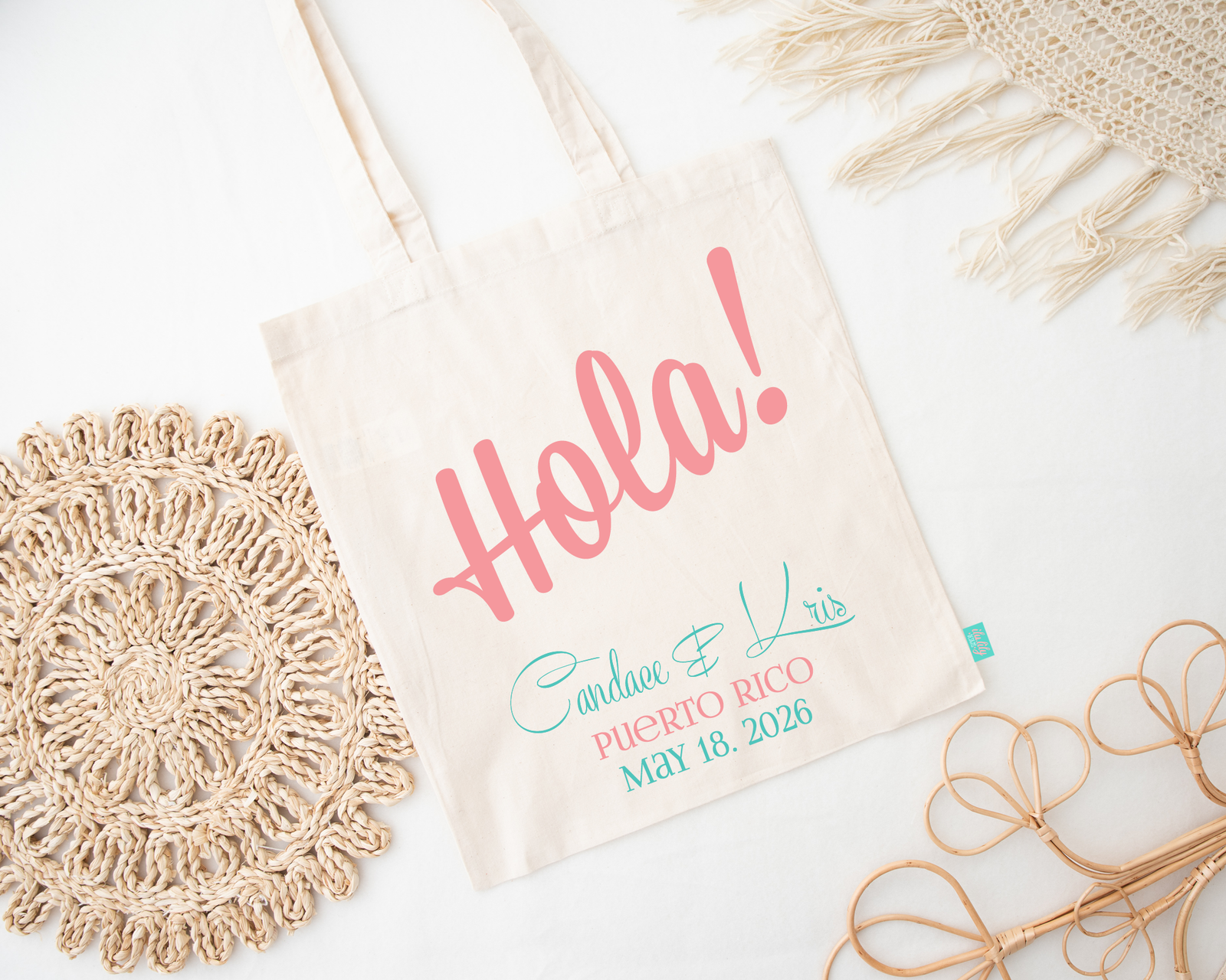 Hola Destination Wedding Tote Bag