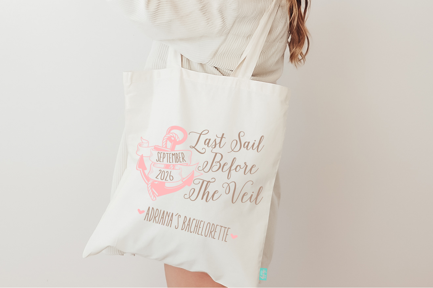 Cruise Personalized Canvas Tote Bag for Bachelorette Parties by Ilu.Lily