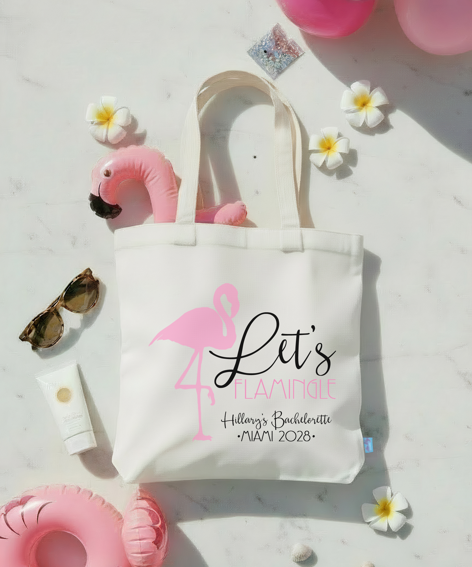 Personalized Canvas Tote Bag for Bachelorette Parties by Ilu.Lily