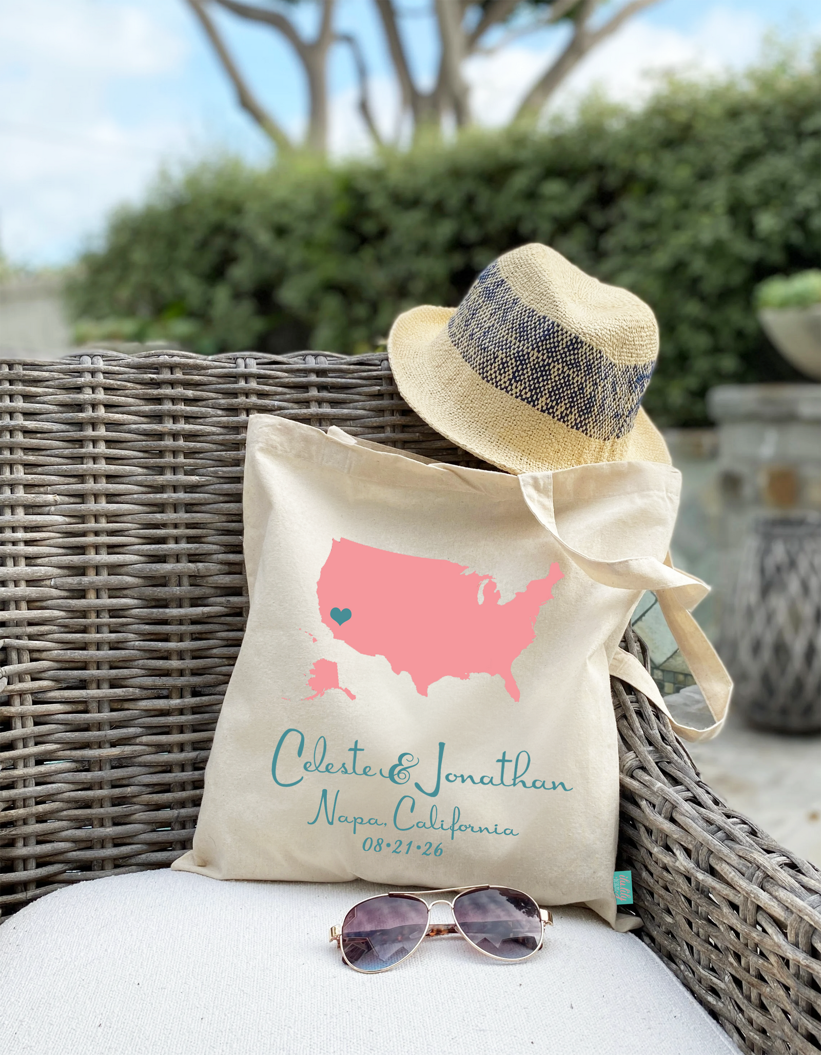 Wedding Welcome Tote Bag | Destination Wedding Favor | Personalized Destination Map