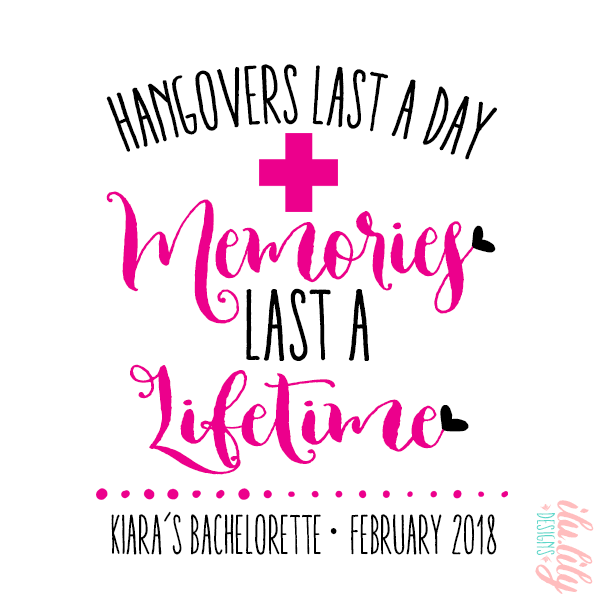 Personalized Party Favor Bag for Bachelorette Parties by Ilu.Lily