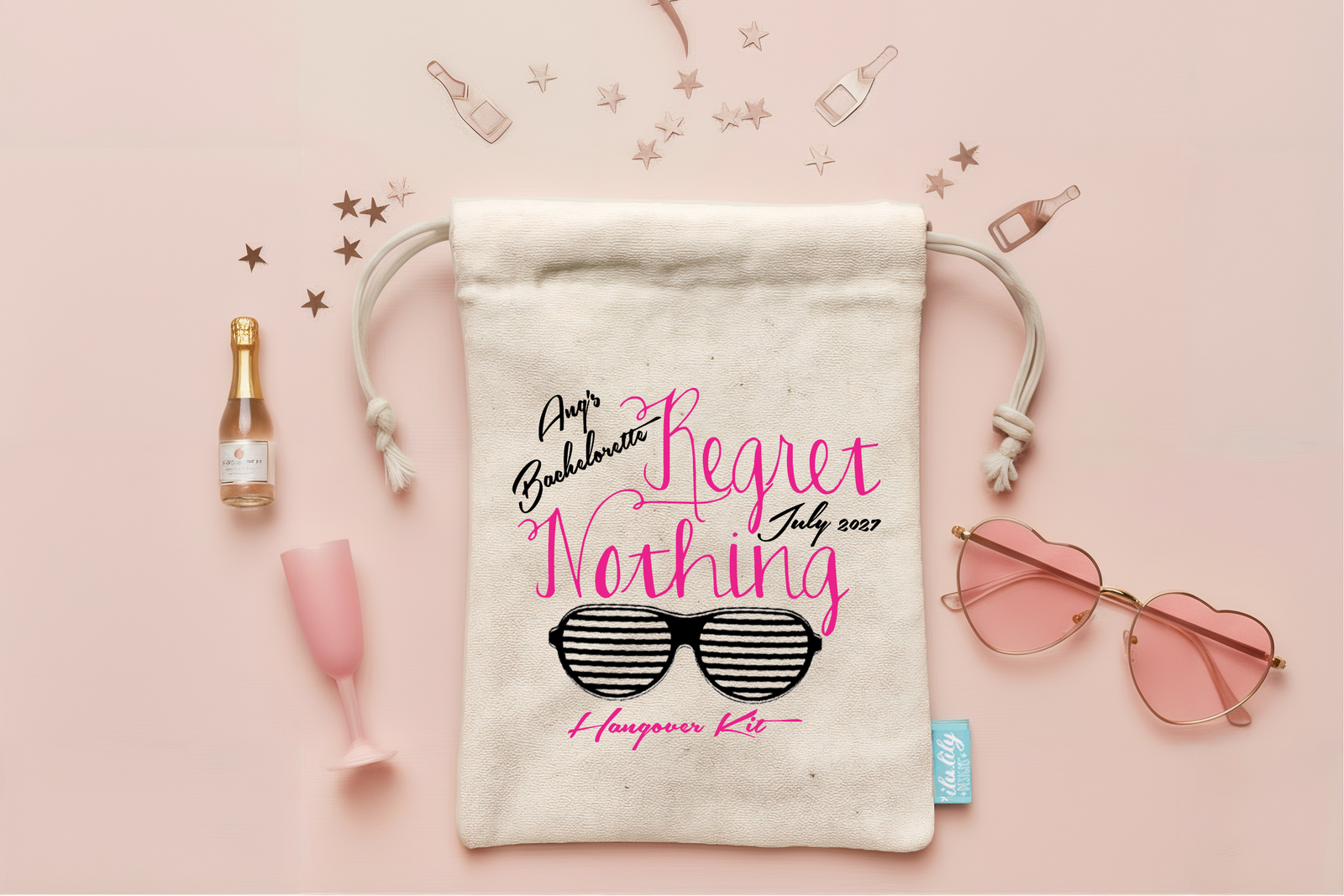 Personalized Party Favor Bag for Bachelorette Parties by Ilu.Lily