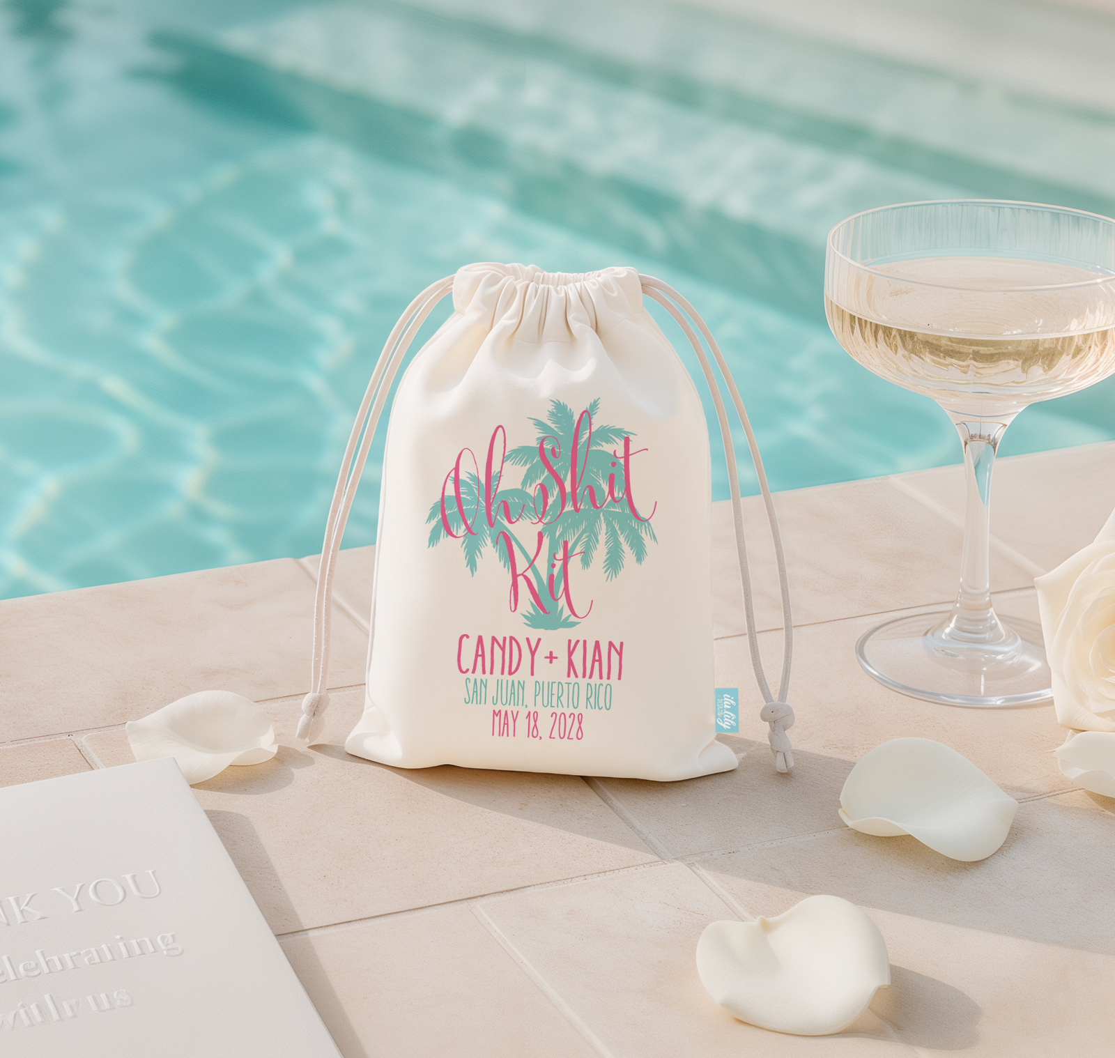 Destination Wedding Favor Bag | Oh Shit Kit Palm Trees