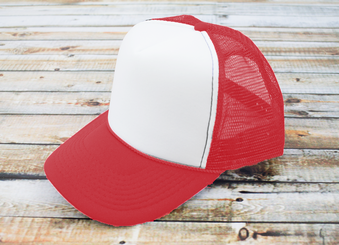 Custom Red Bachelor Party Trucker Hat | Custom Bachelor Party Hats with Photo