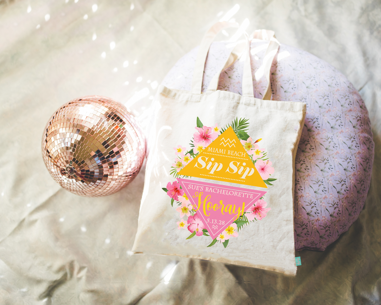 Bachelorette Party Tote Bags | Sip Sip Hooray
