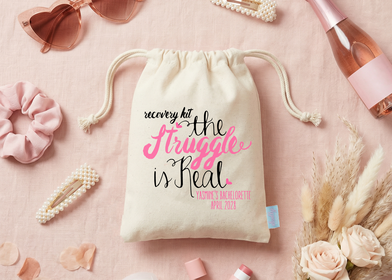 Bachelorette Party Hangover Favor Bag | The Struggle Is Real