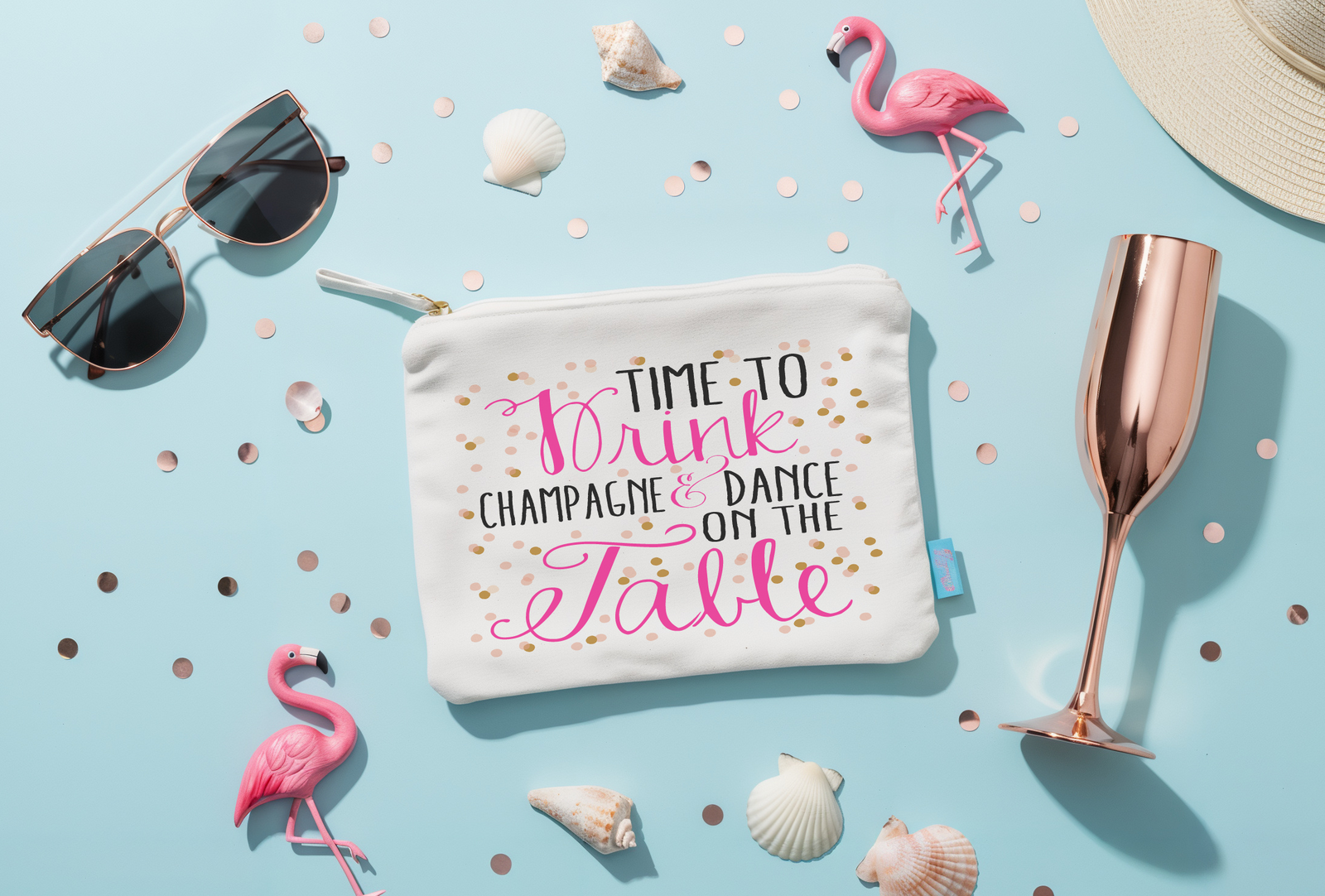 Personalized Canvas Makeup Bag for Bachelorette Parties by Ilu.Lily