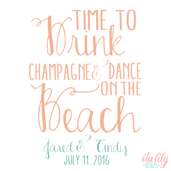 Bachelorette Party Tote Bags | Time to Drink Champagne and Dance on the Beach