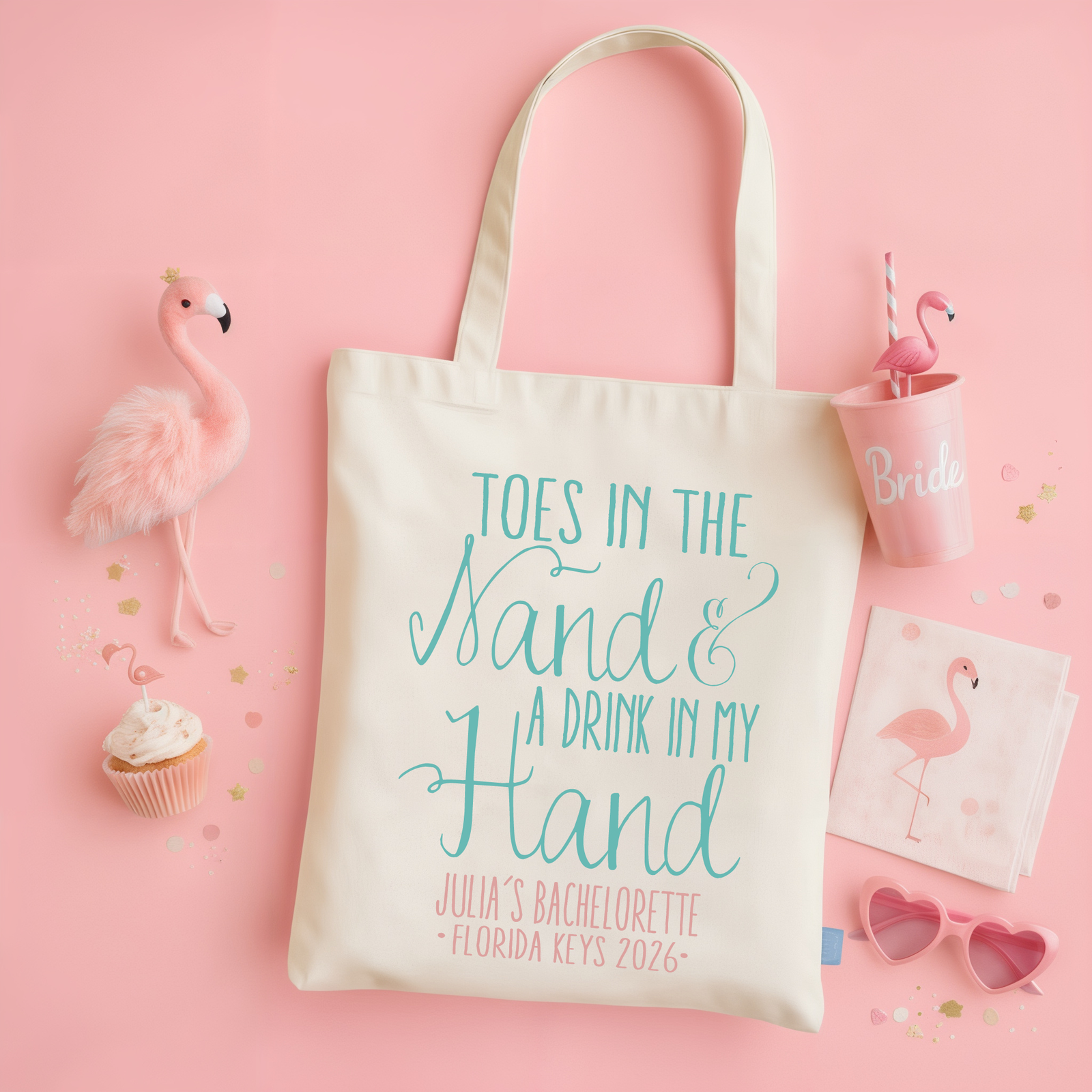 Personalized Canvas Tote Bag for Bachelorette Parties by Ilu.Lily