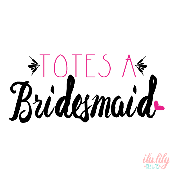 Personalized Canvas Tote Bag for Bridesmaids by Ilu.Lily