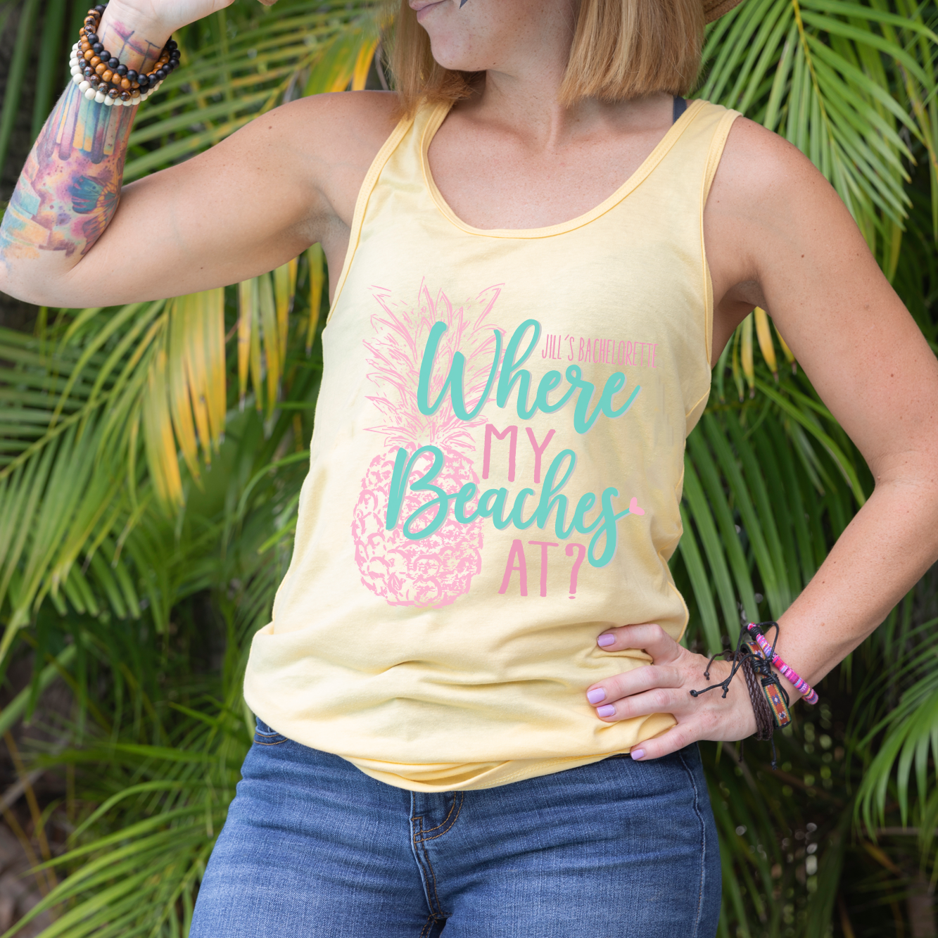 Bachelorette Party Tank - Matching Pineapple Party Tank & Bride Tribe Shirts