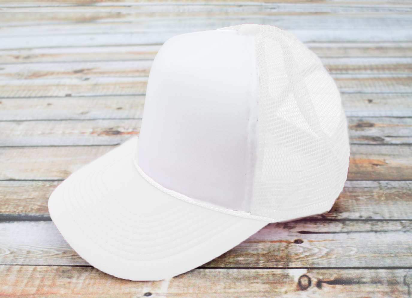 Custom White Bachelor Party Trucker Hat | Custom Bachelor Party Hats with Photo