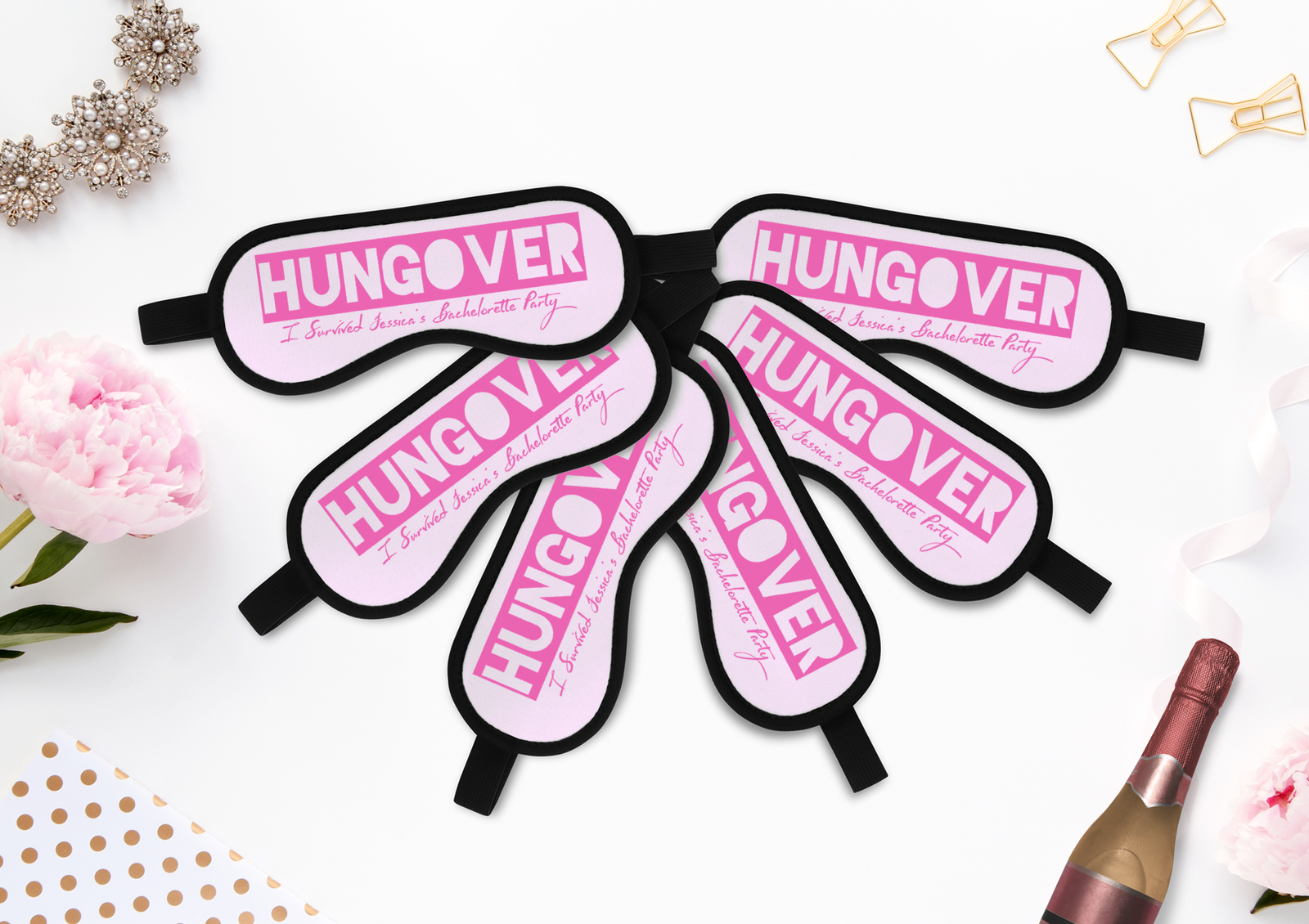 Bachelorette Party Sleep Mask Favors | Personalized Sleep Masks | Hungover