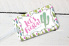 Bachelorette Party Luggage Tag Favor | Light Cactus Let&#39;s Fiesta
